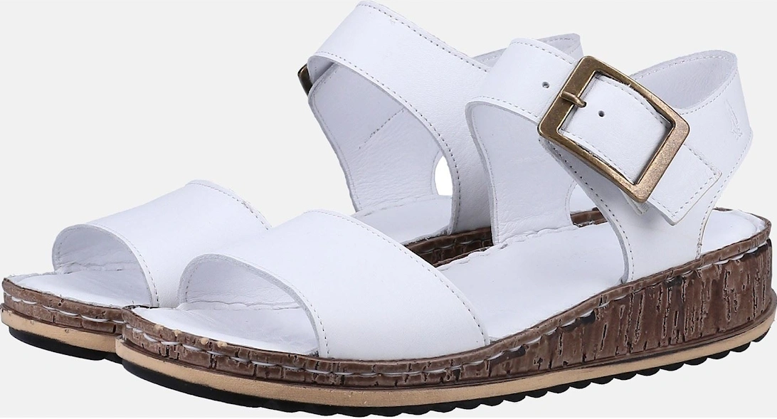 Ellie Leather Women's White Sandals