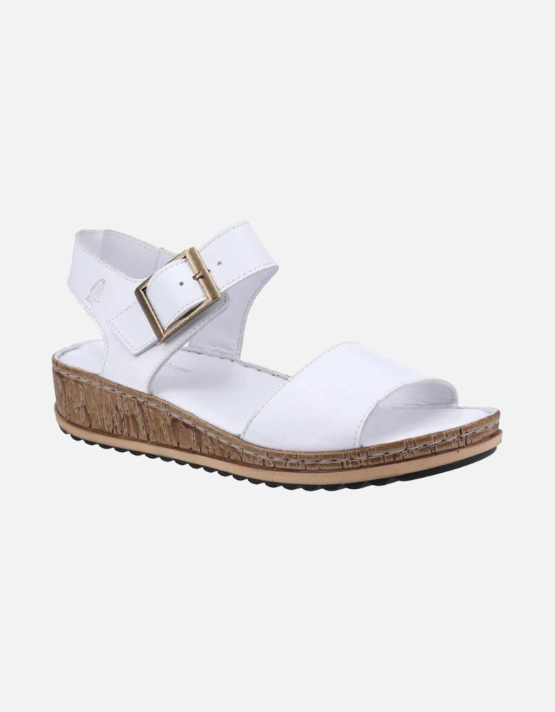 Ellie Leather Women's White Sandals