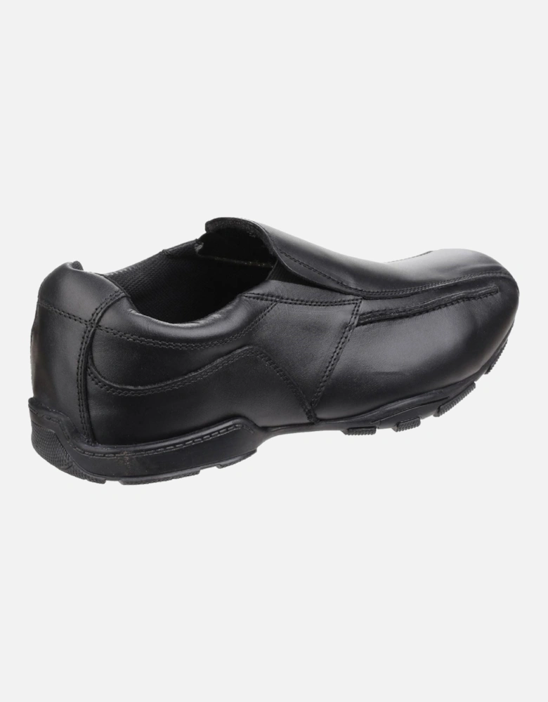 Bespoke Senior Leather Boys's Black Loafers