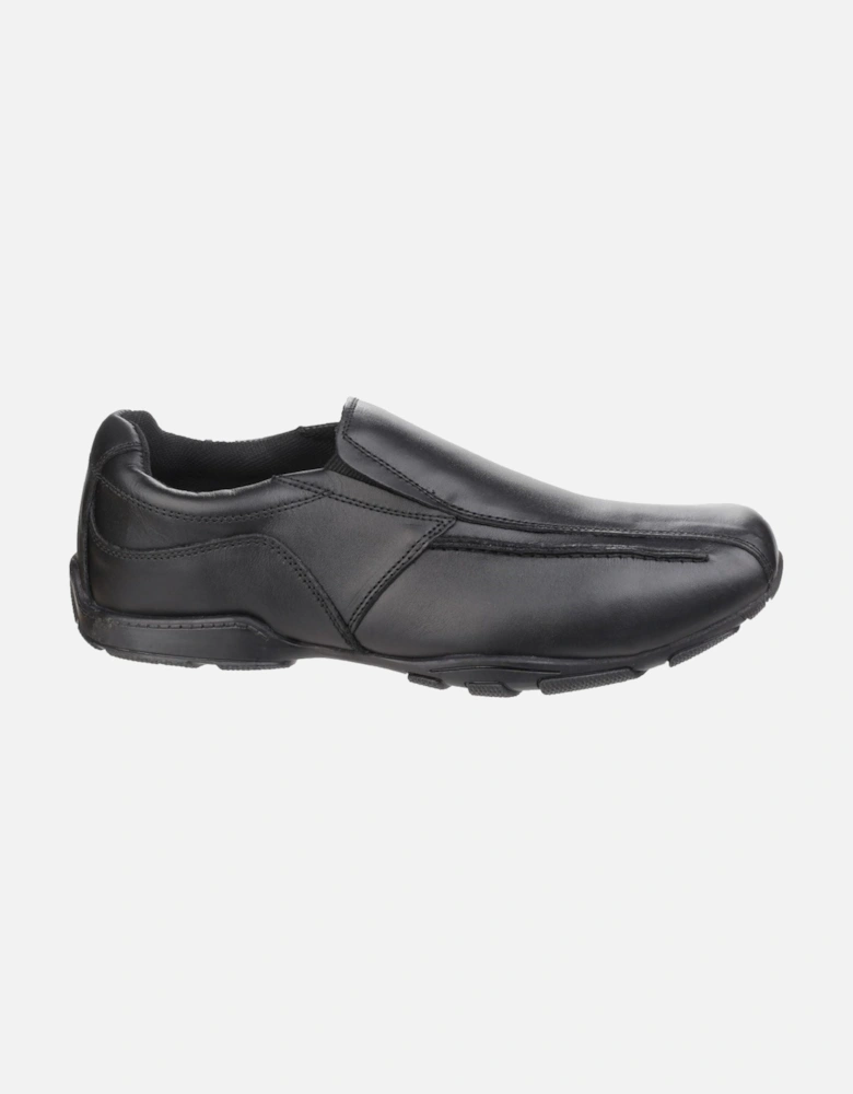Bespoke Senior Leather Boys's Black Loafers