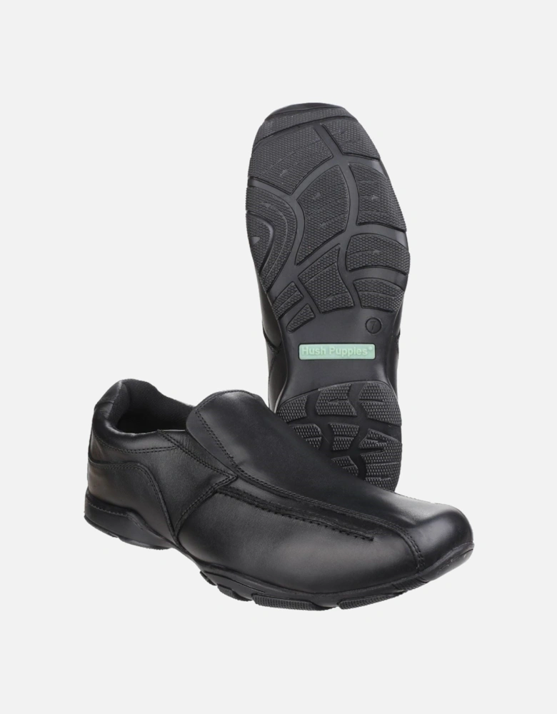 Bespoke Senior Leather Boys's Black Loafers