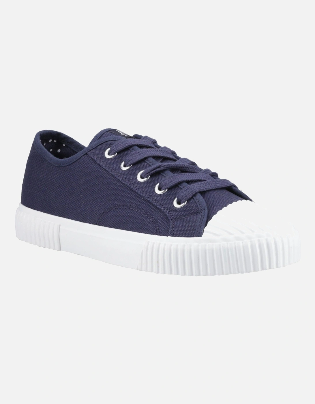 Freya Canvas Textile Women's Navy Trainers, 6 of 5