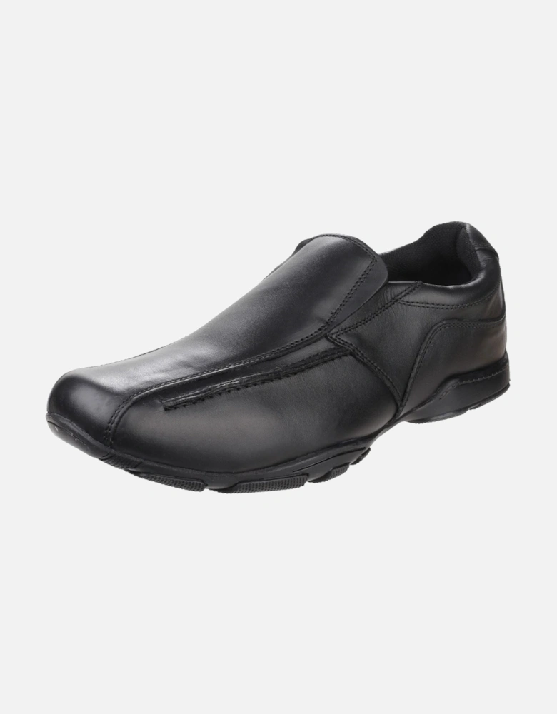 Bespoke Senior Leather Boys's Black Loafers