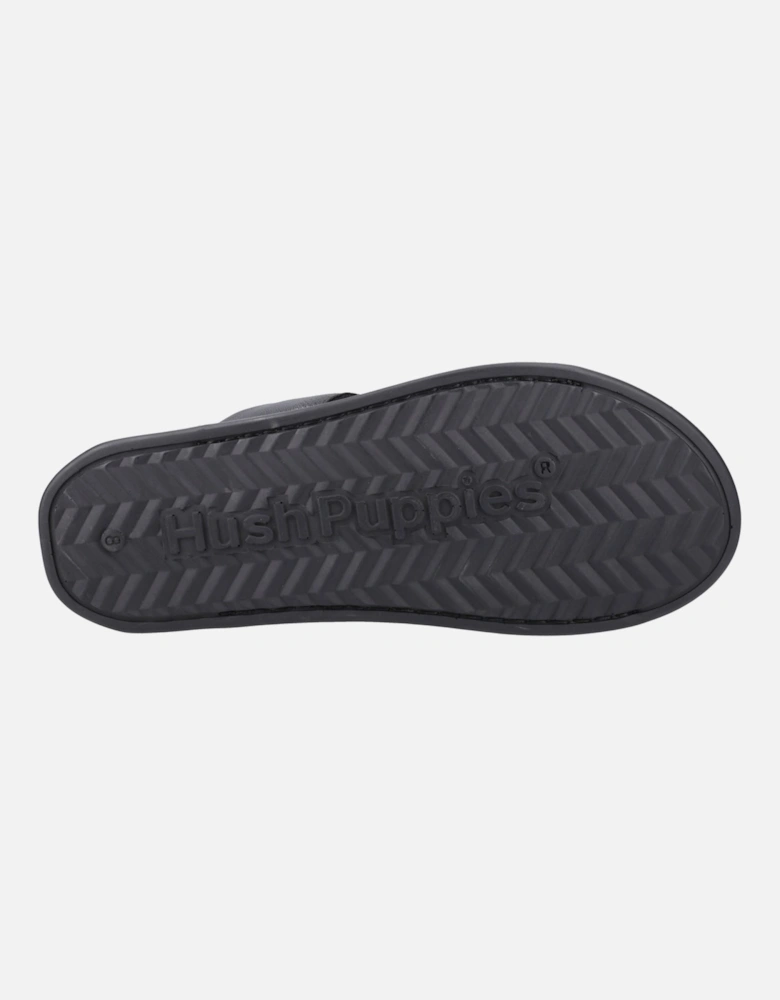 Callum Slide Leather Men's Black Sandals