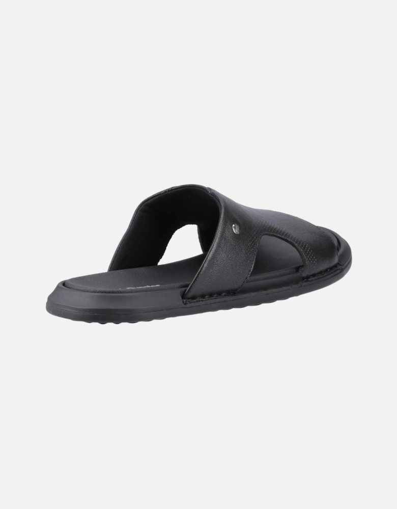 Callum Slide Leather Men's Black Sandals
