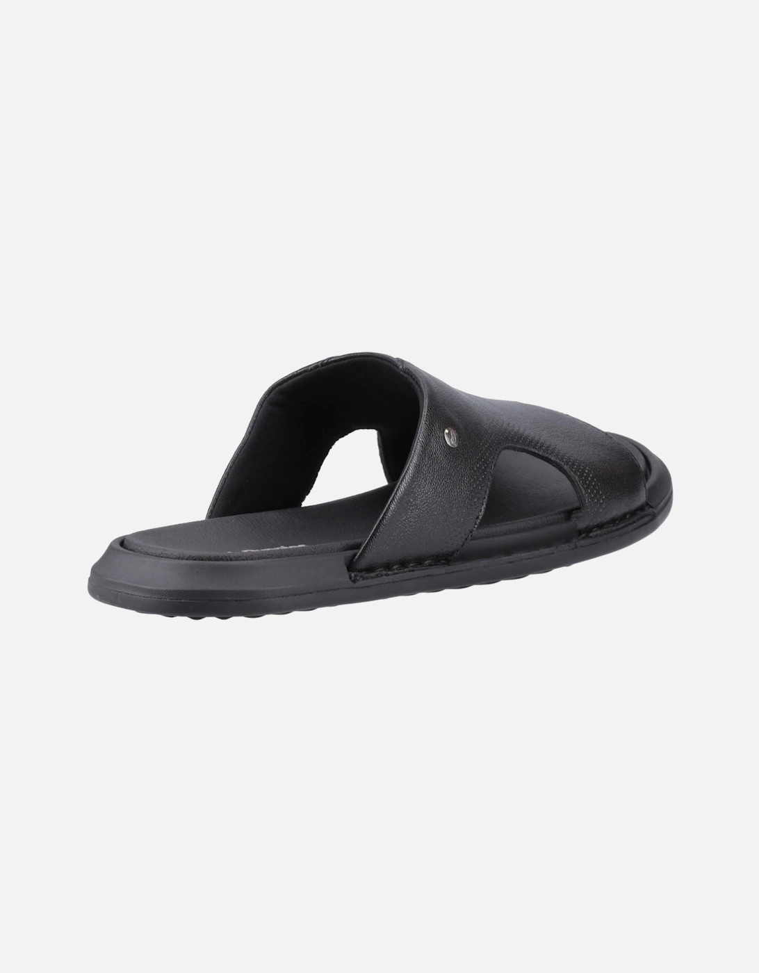 Callum Slide Leather Men's Black Sandals