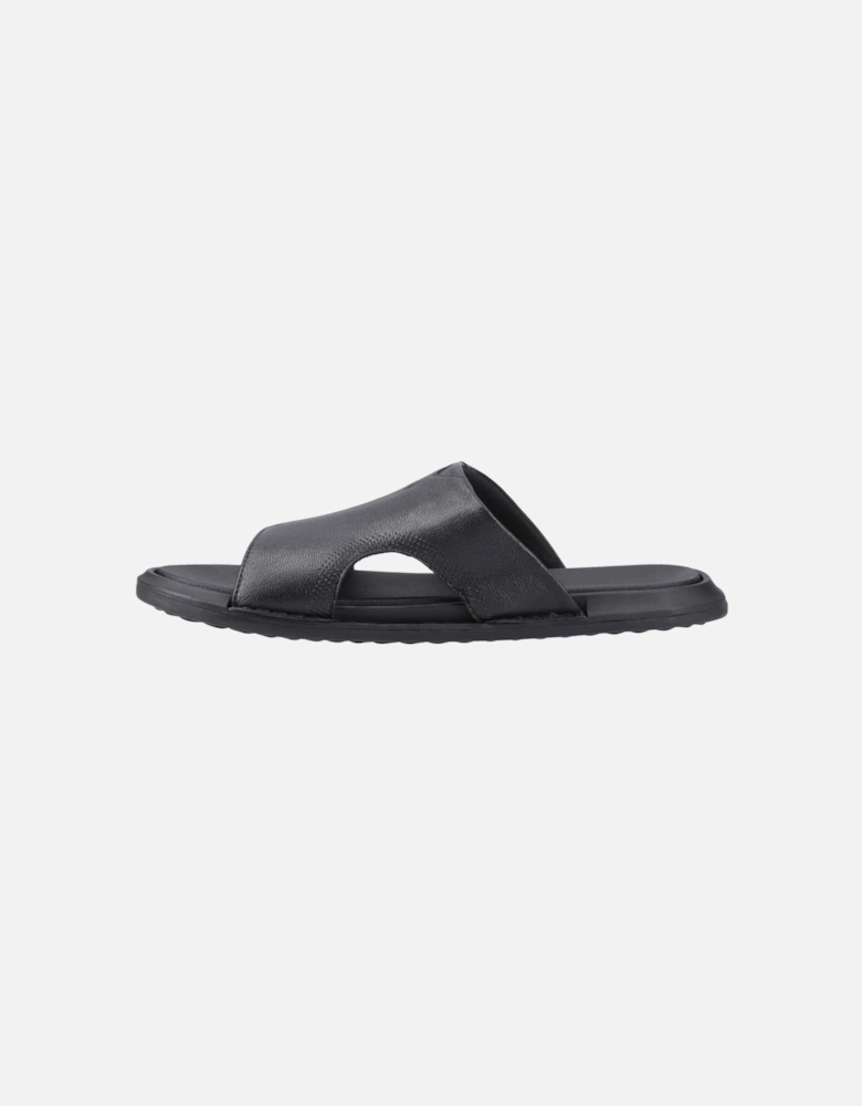 Callum Slide Leather Men's Black Sandals