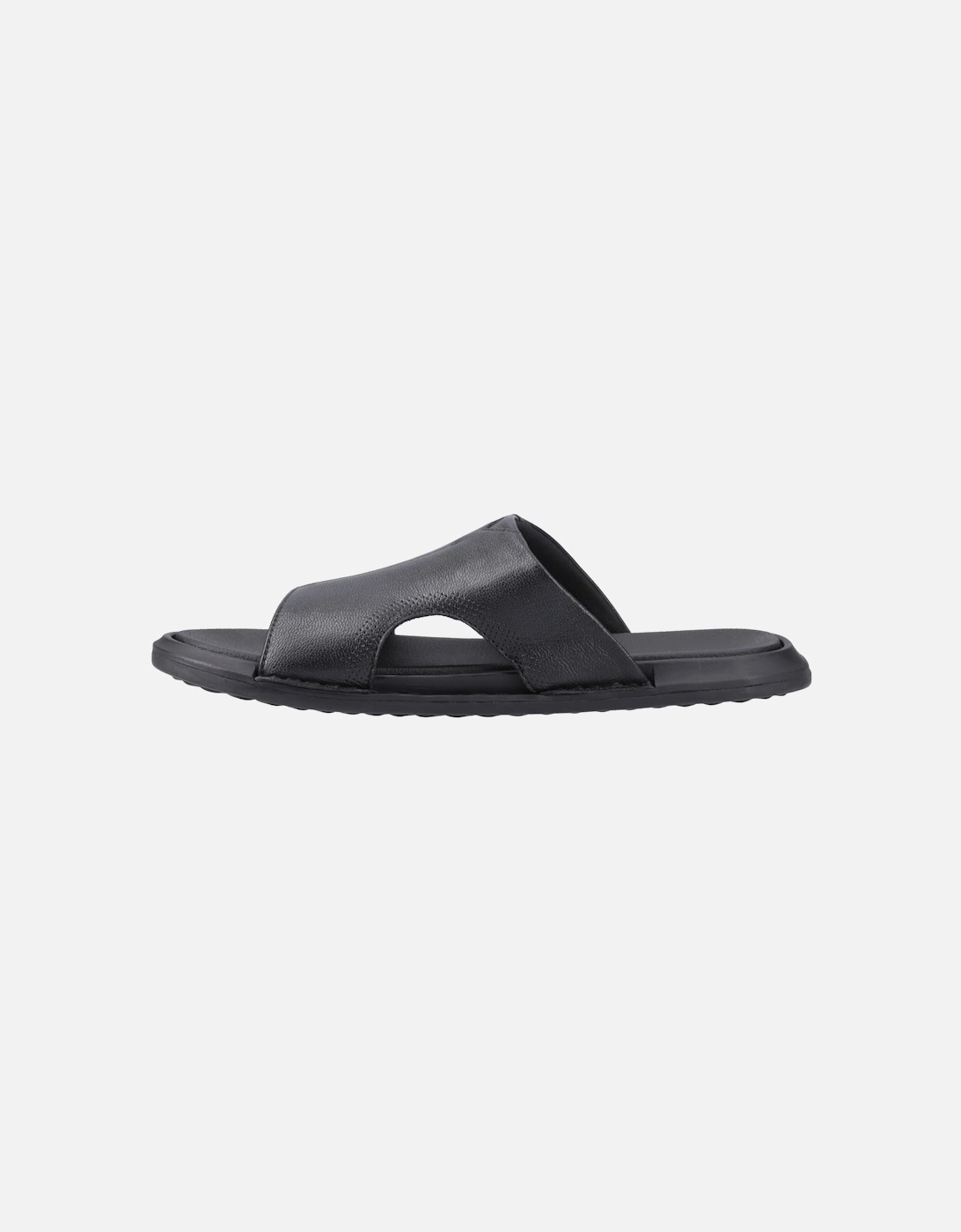 Callum Slide Leather Men's Black Sandals