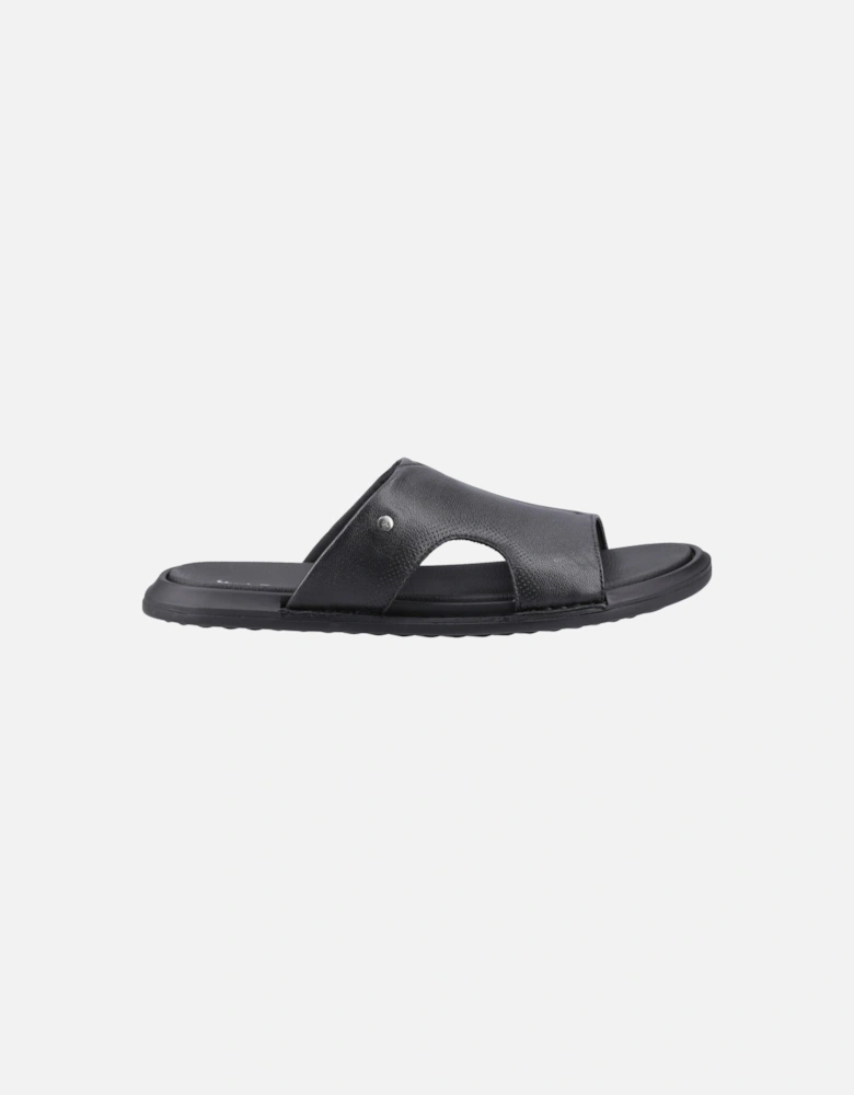 Callum Slide Leather Men's Black Sandals