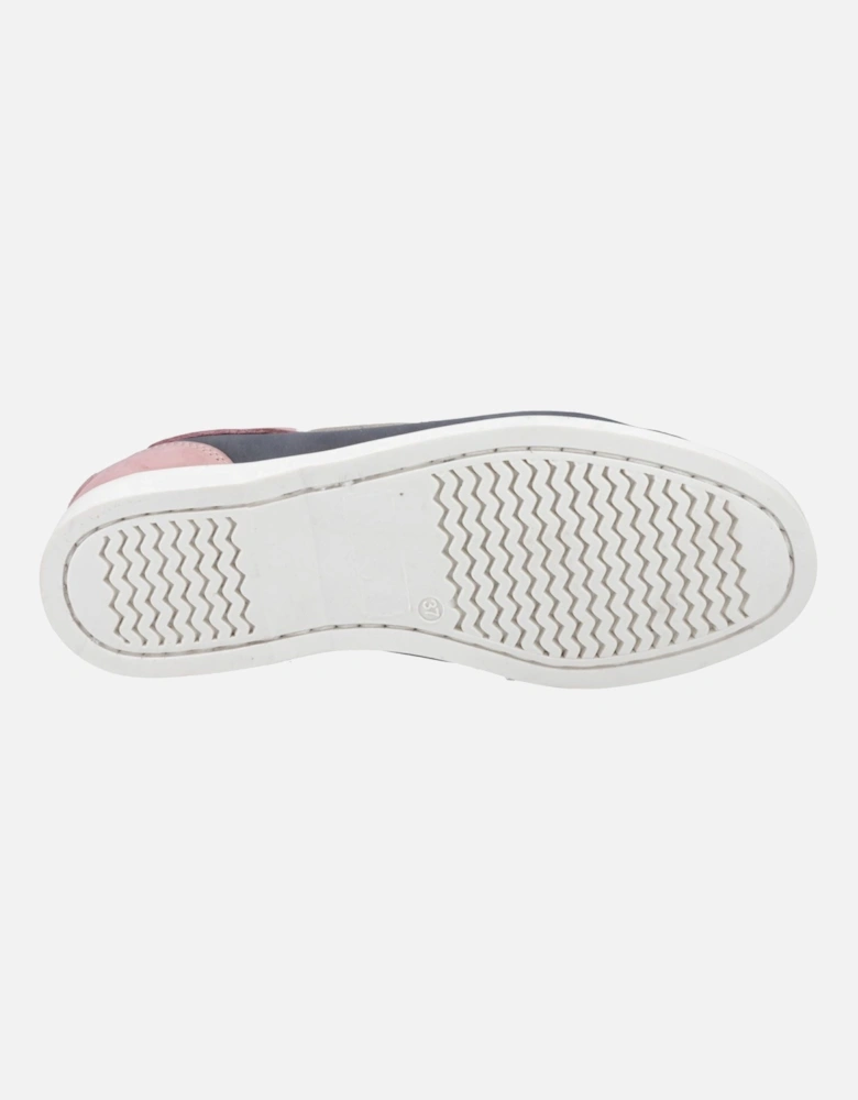Isabel Leather Women's Navy/Pink Boat Shoes