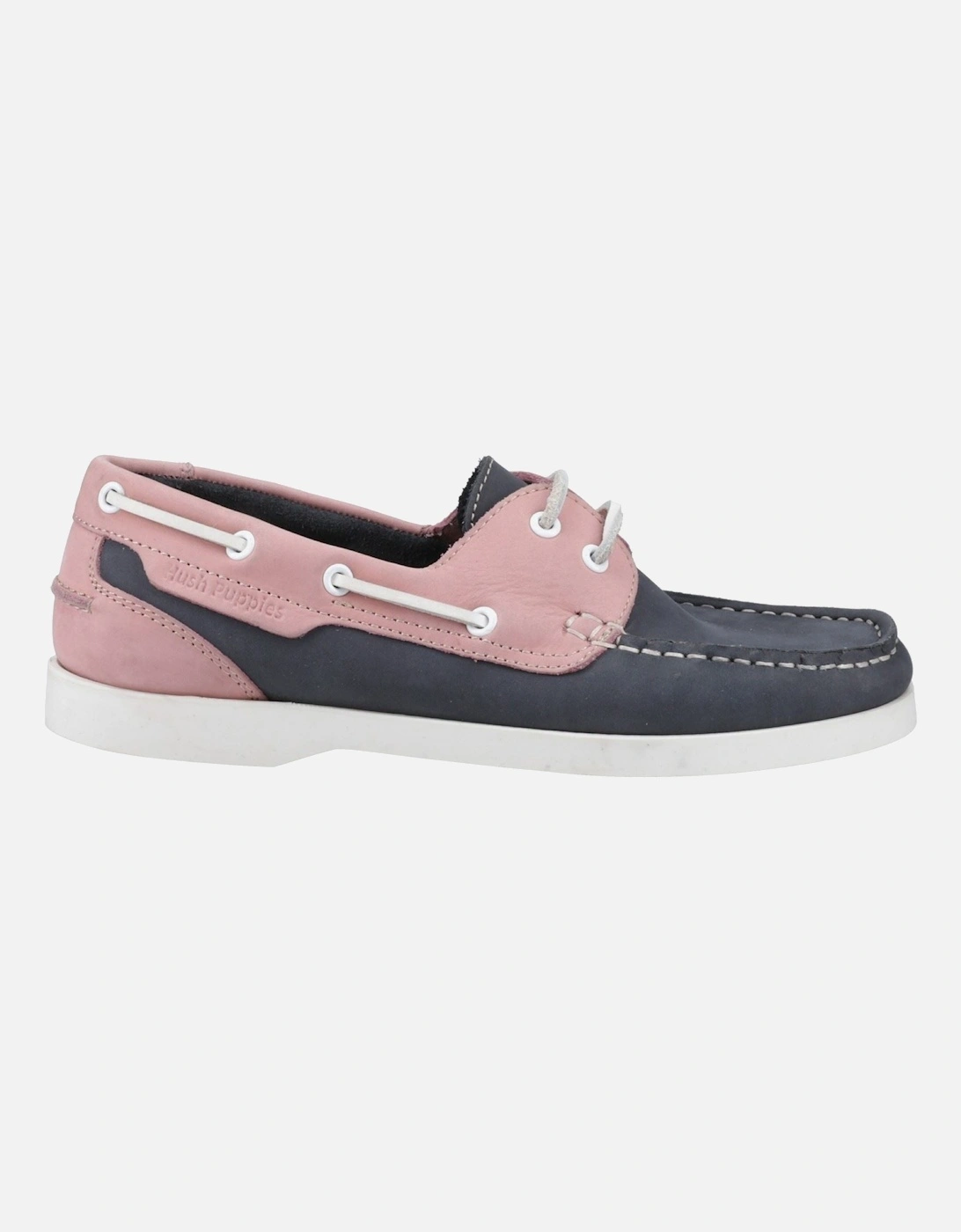 Isabel Leather Women's Navy/Pink Boat Shoes
