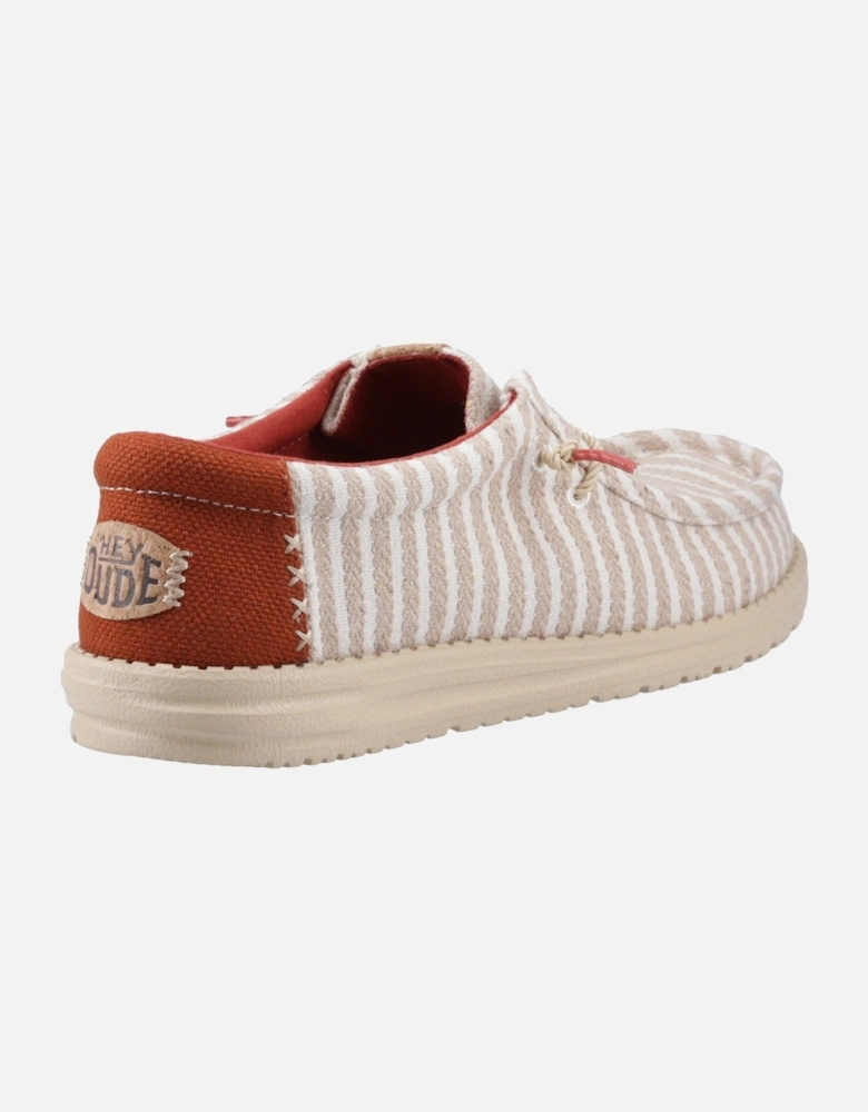 HEYDUDE Wally Resort Polyester Blend Men's Multi/Chili Red Moccasins Shoes