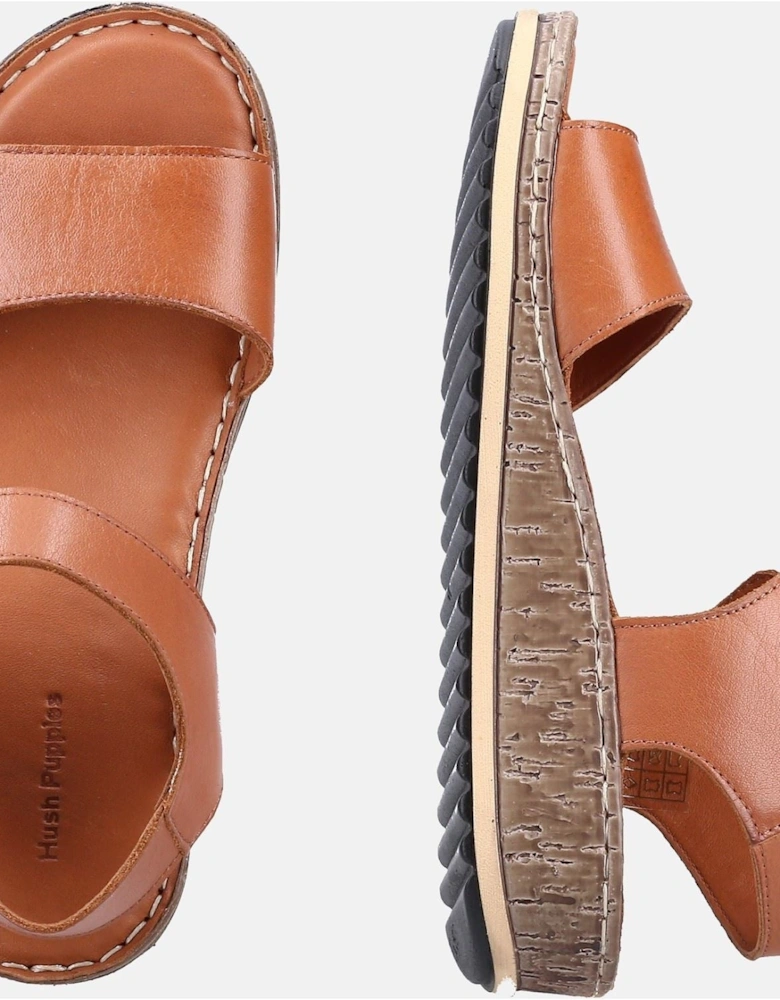 Ellie Leather Women's Tan Sandals