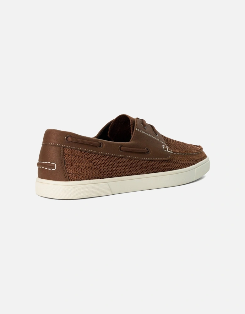 Dune Blaizerss Fabric Men's Tan Boat Shoes