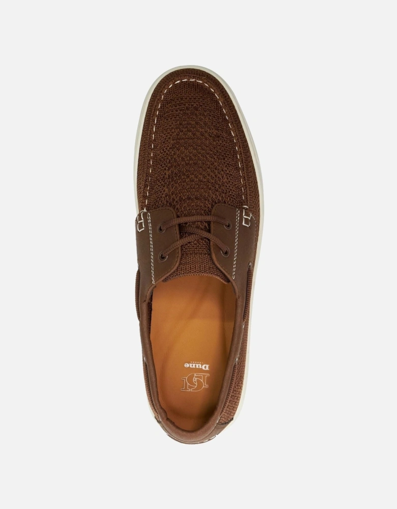 Dune Blaizerss Fabric Men's Tan Boat Shoes