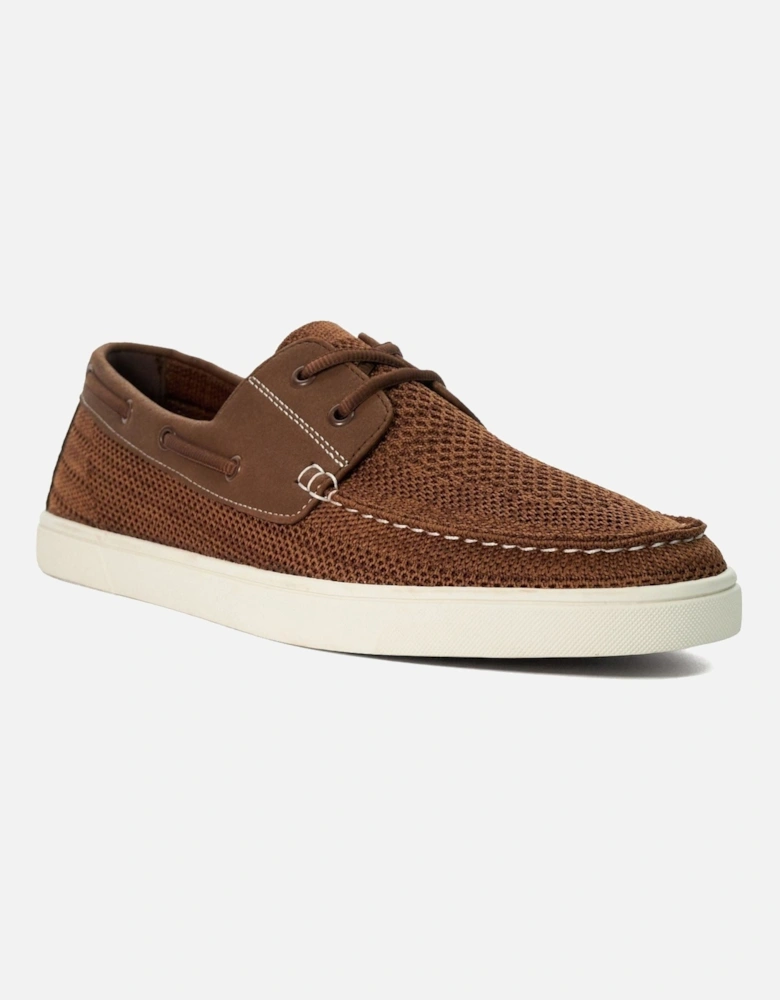 Dune Blaizerss Fabric Men's Tan Boat Shoes