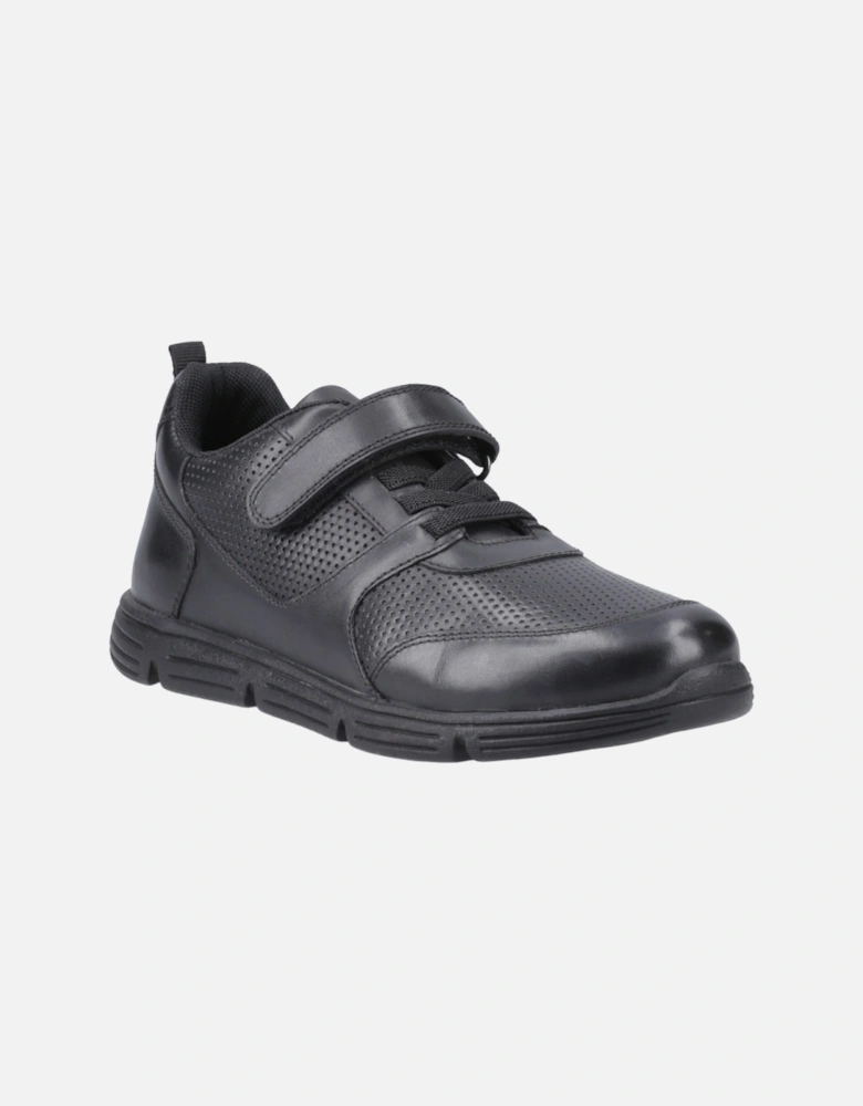 Alfie Bungee Snr Leather Boys's Black Shoes