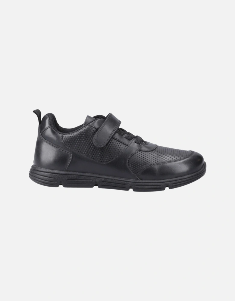Alfie Bungee Snr Leather Boys's Black Shoes
