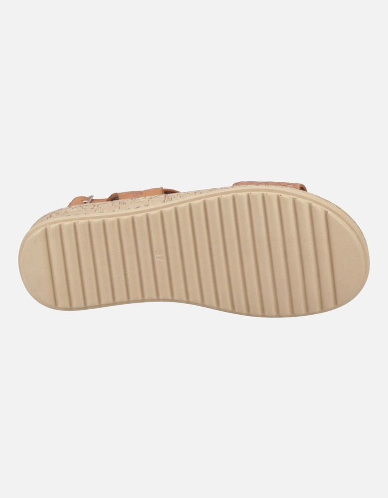 Ebony Woven Leather Women's Tan Sandals