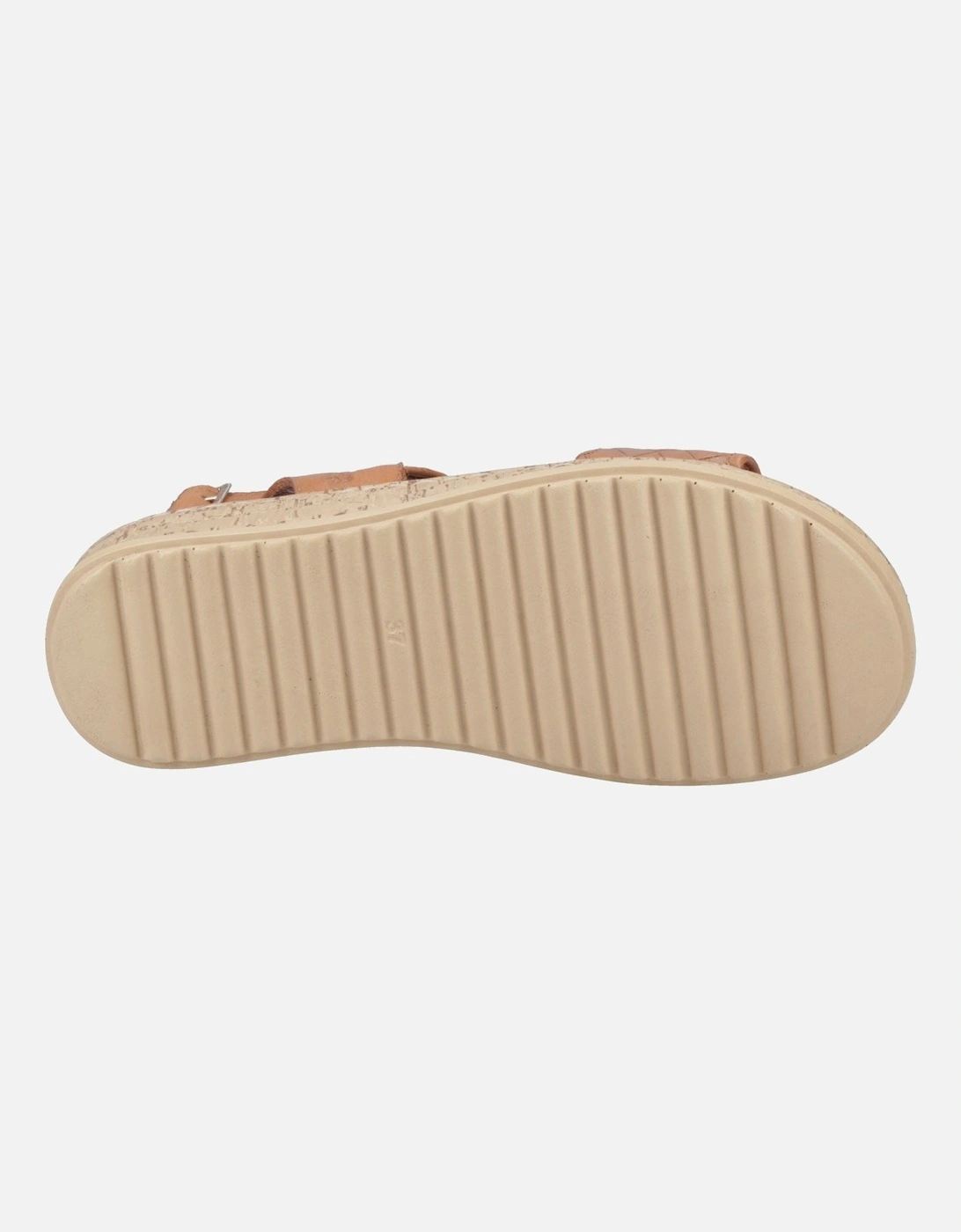 Ebony Woven Leather Women's Tan Sandals
