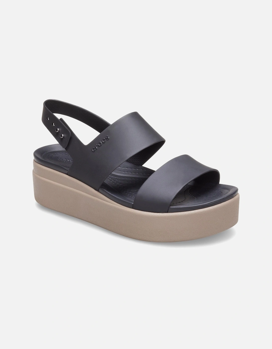 Brooklyn Low Wedge Thermoplastic Women's Black/Mushroom Sandals, 8 of 7