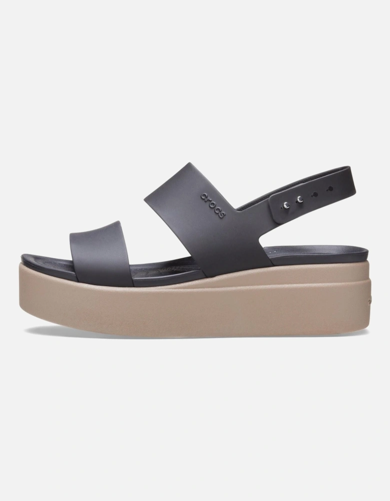 Brooklyn Low Wedge Thermoplastic Women's Black/Mushroom Sandals