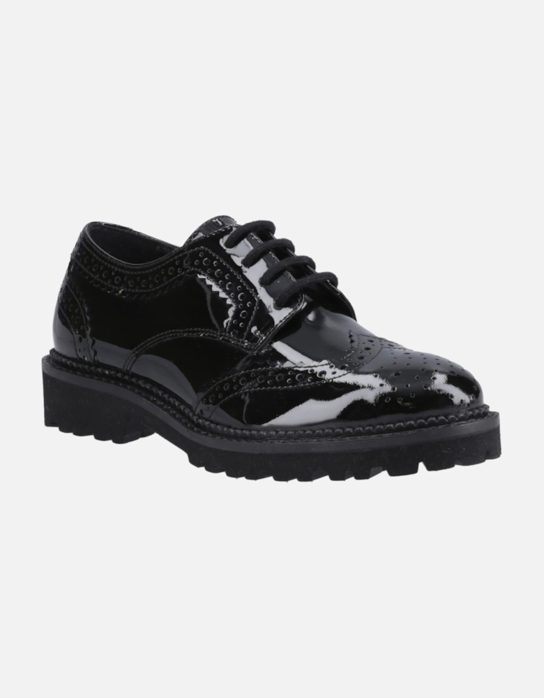Gabi Lace Up Leather Girls's Black Brogues