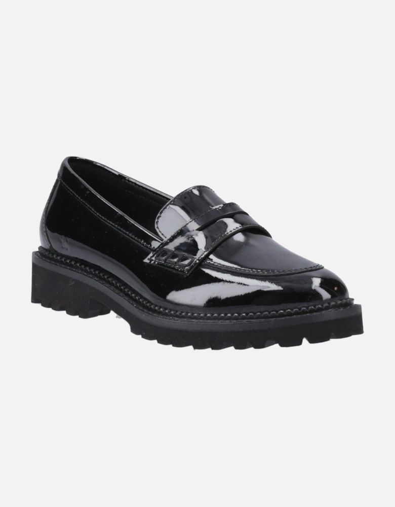Grazia Leather Girls's Black Loafers