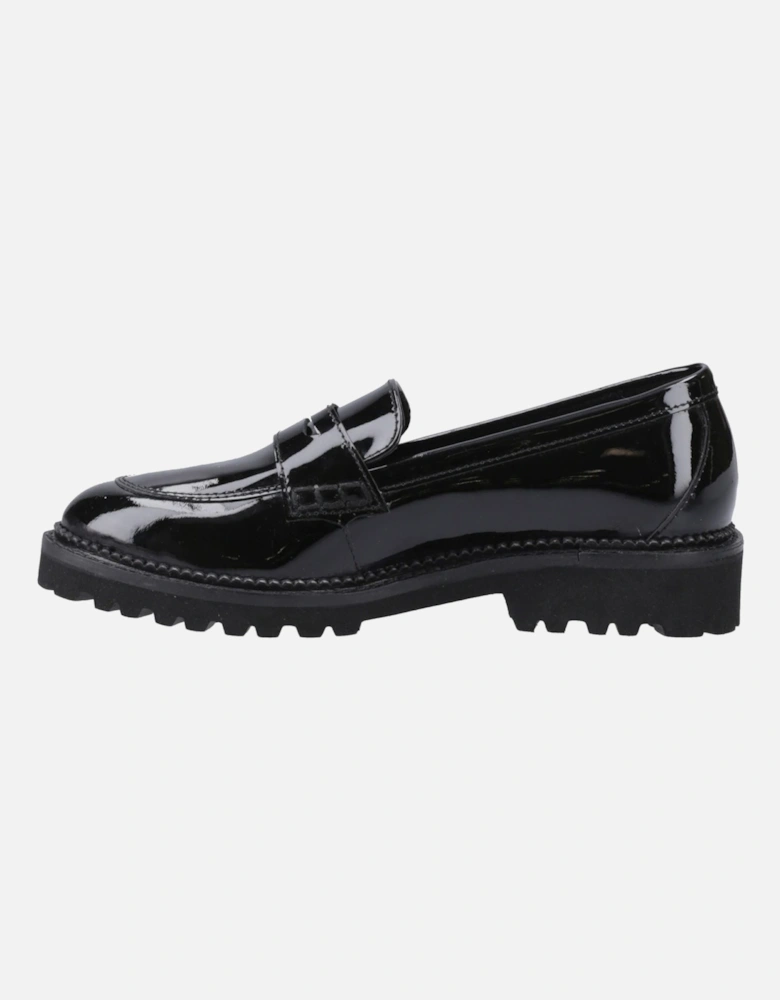 Grazia Leather Girls's Black Loafers