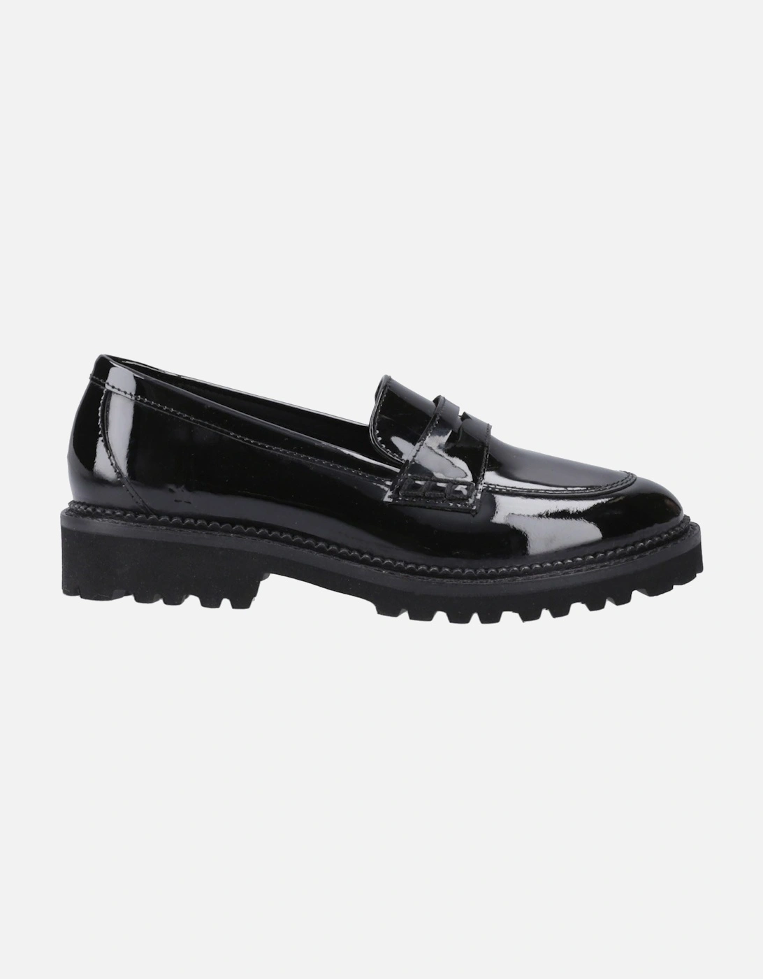 Grazia Leather Girls's Black Loafers