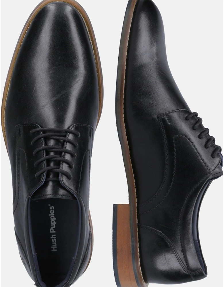 Damien Lace Up Leather Men's Black Lace-Up Shoes