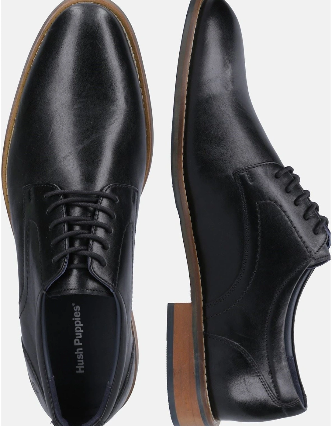 Damien Lace Up Leather Men's Black Lace-Up Shoes
