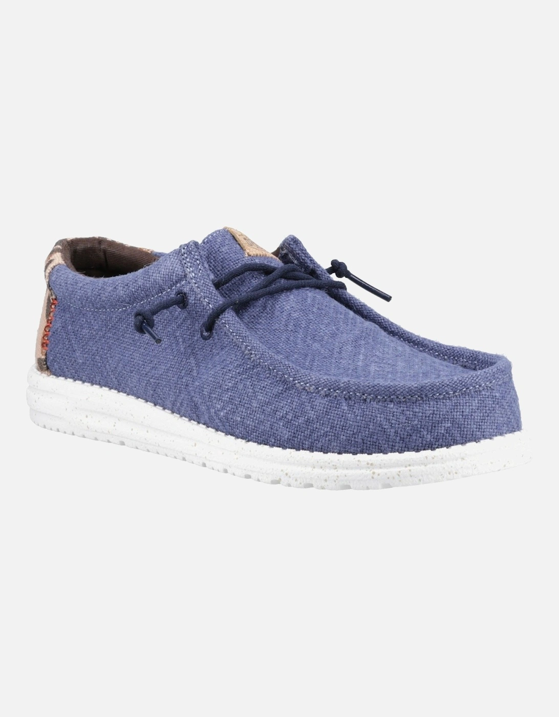 HEYDUDE Wally Palm Jute Jute Men's Navy Blazer/Chili Red Moccasins Shoes, 10 of 9