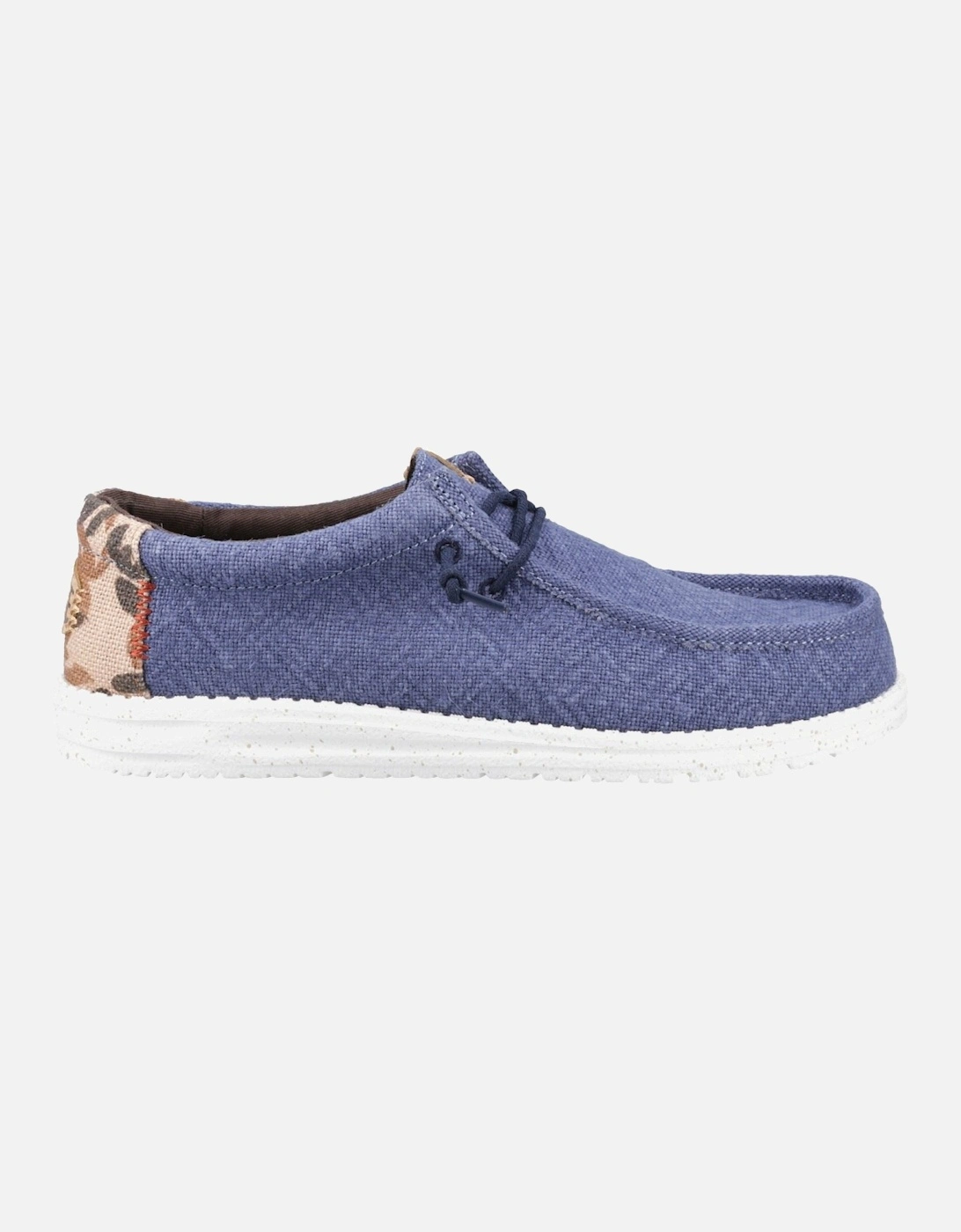 HEYDUDE Wally Palm Jute Jute Men's Navy Blazer/Chili Red Moccasins Shoes