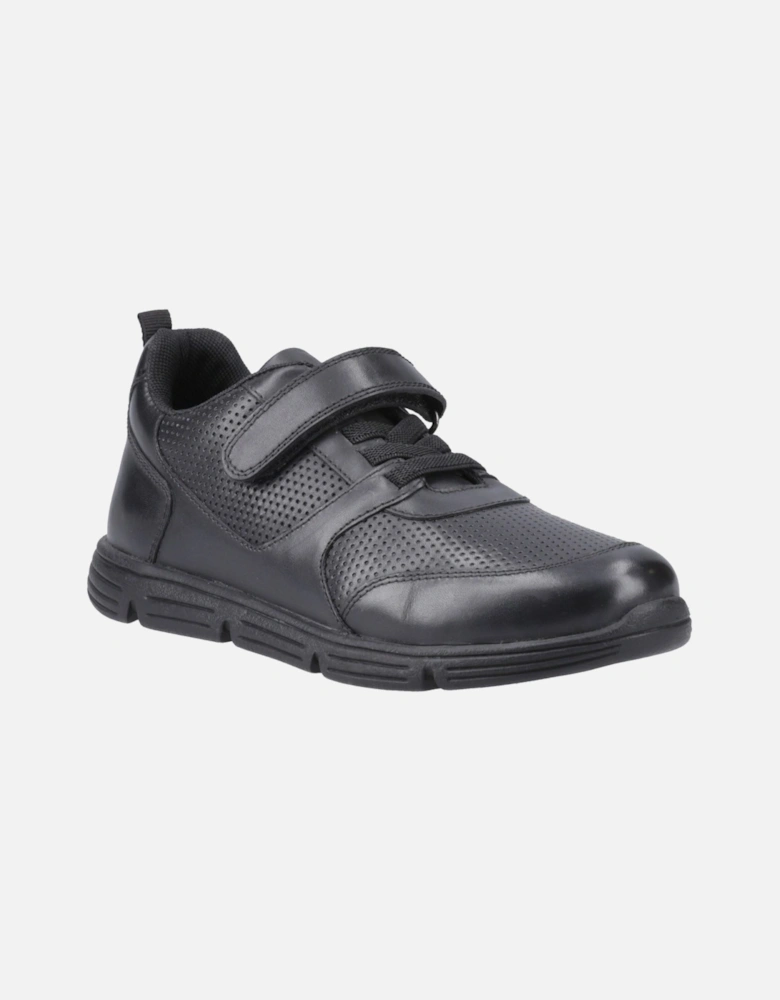Alfie Bungee Jnr Leather Boys's Black Shoes