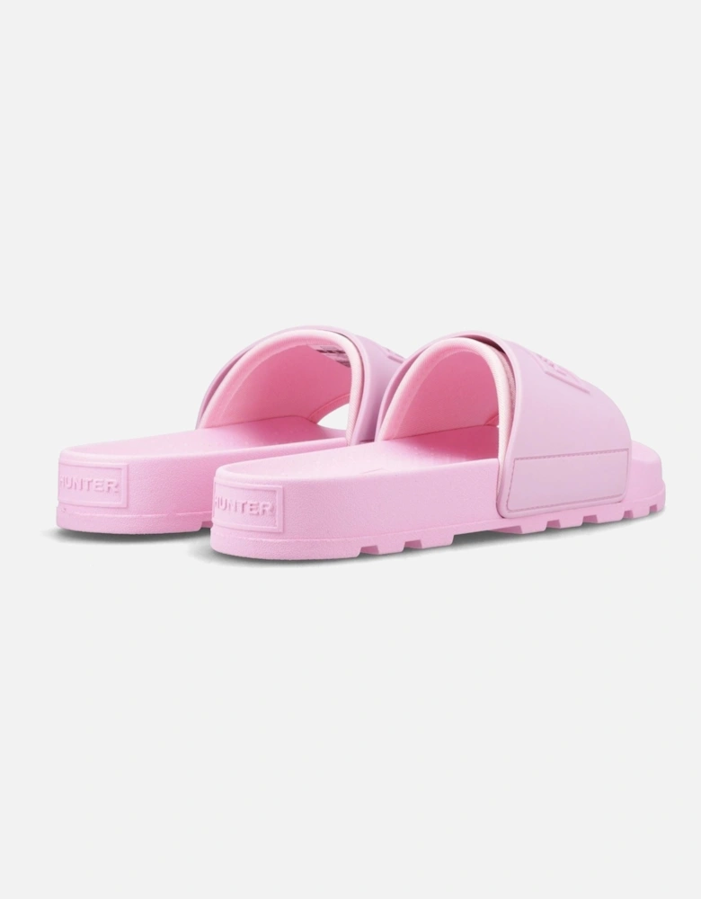 Core Embossed Slider Polyester Women's Prism Pink Slides