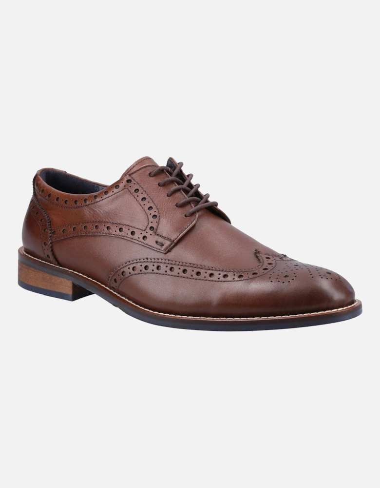 Dustin Brogue Leather Men's Chocolate Brogues Shoes