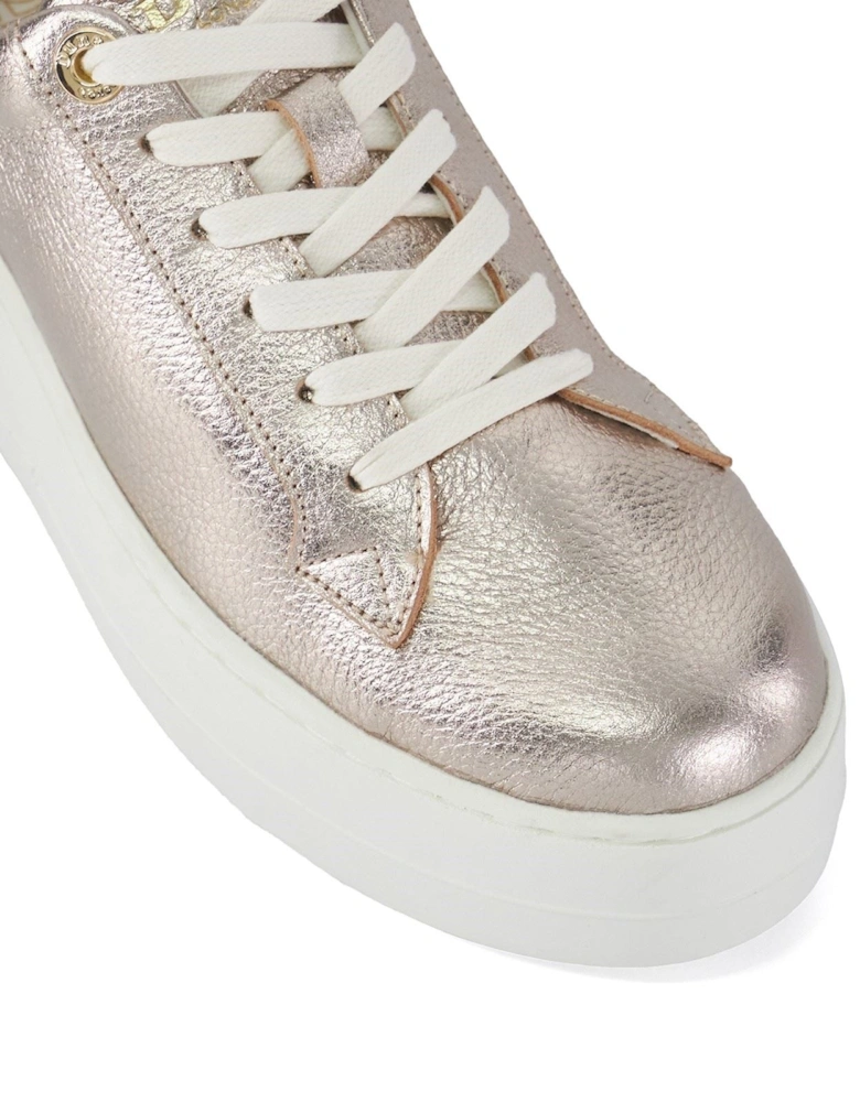 Dune Episode Leather Women's Gold Trainers