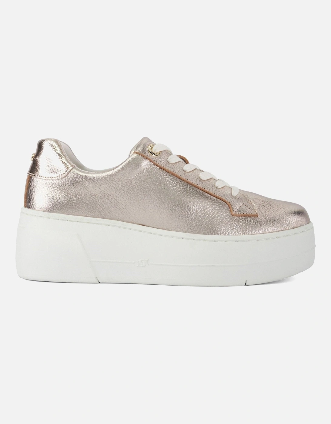 Dune Episode Leather Women's Gold Trainers