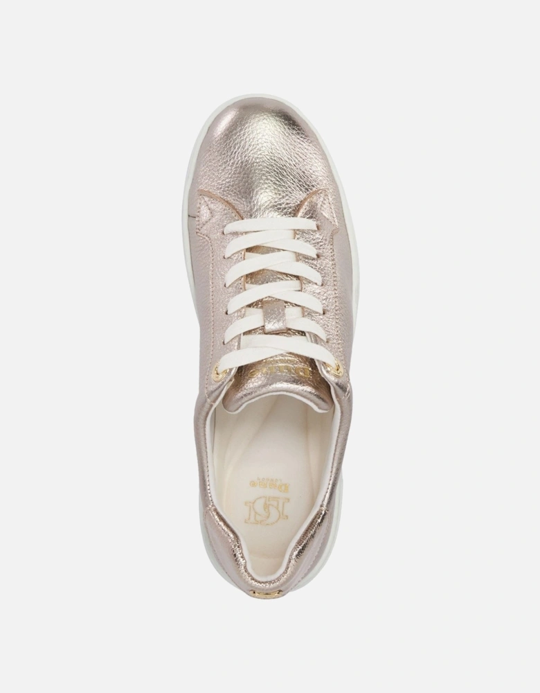 Dune Episode Leather Women's Gold Trainers