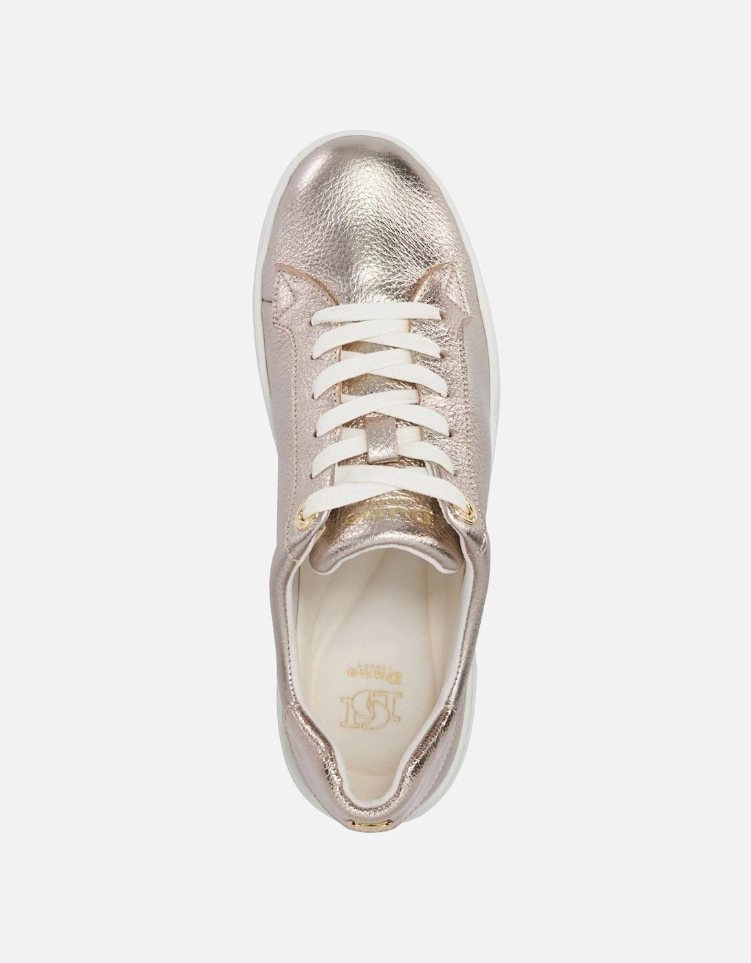 Dune Episode Leather Women's Gold Trainers