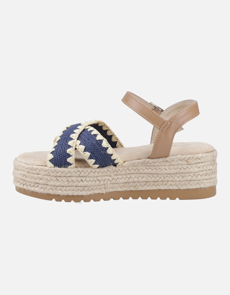 Jemma Espadrille Polyurethane Women's Navy Sandals