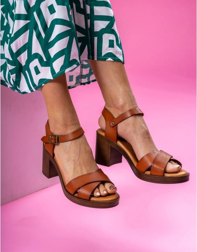 Georgia Leather Women's Tan Sandals