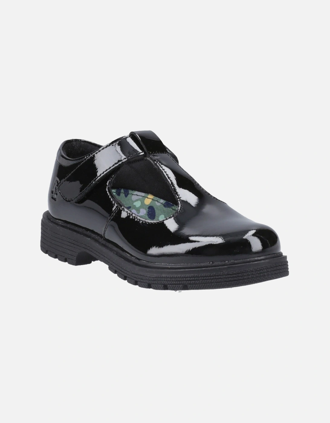 Hush Puppies Girls Black  Gracie Junior Patent Leather Shoes - Size UK 1 / Eu 33 / Us 3 Kids