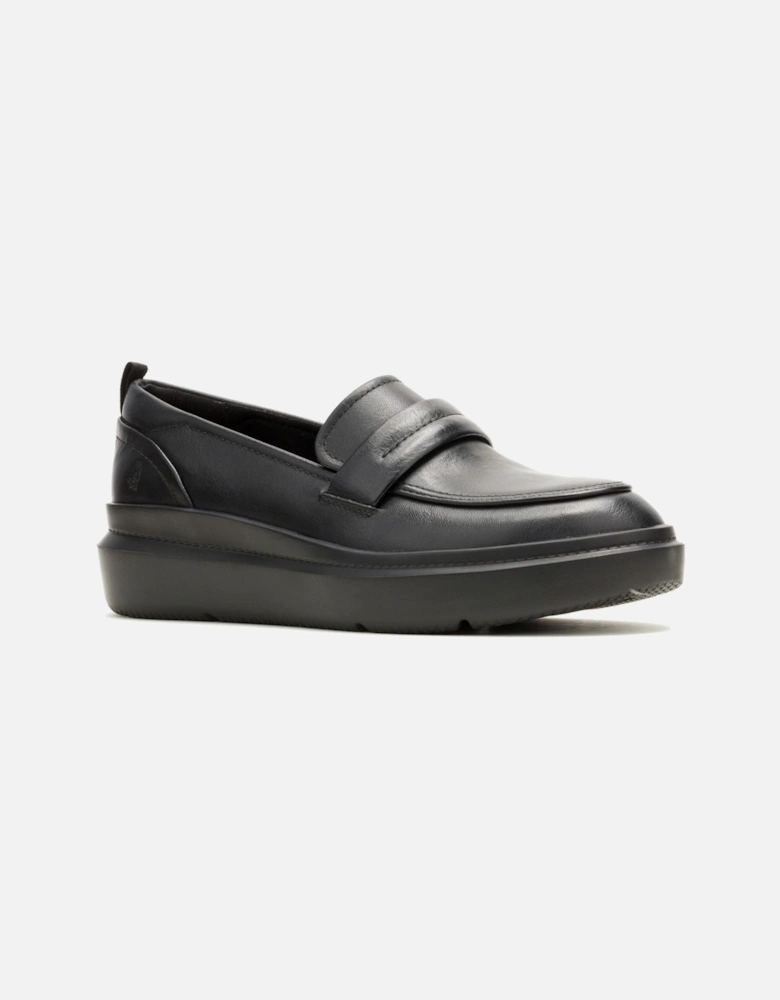 Joy Penny Leather Women's Black/Black Loafers