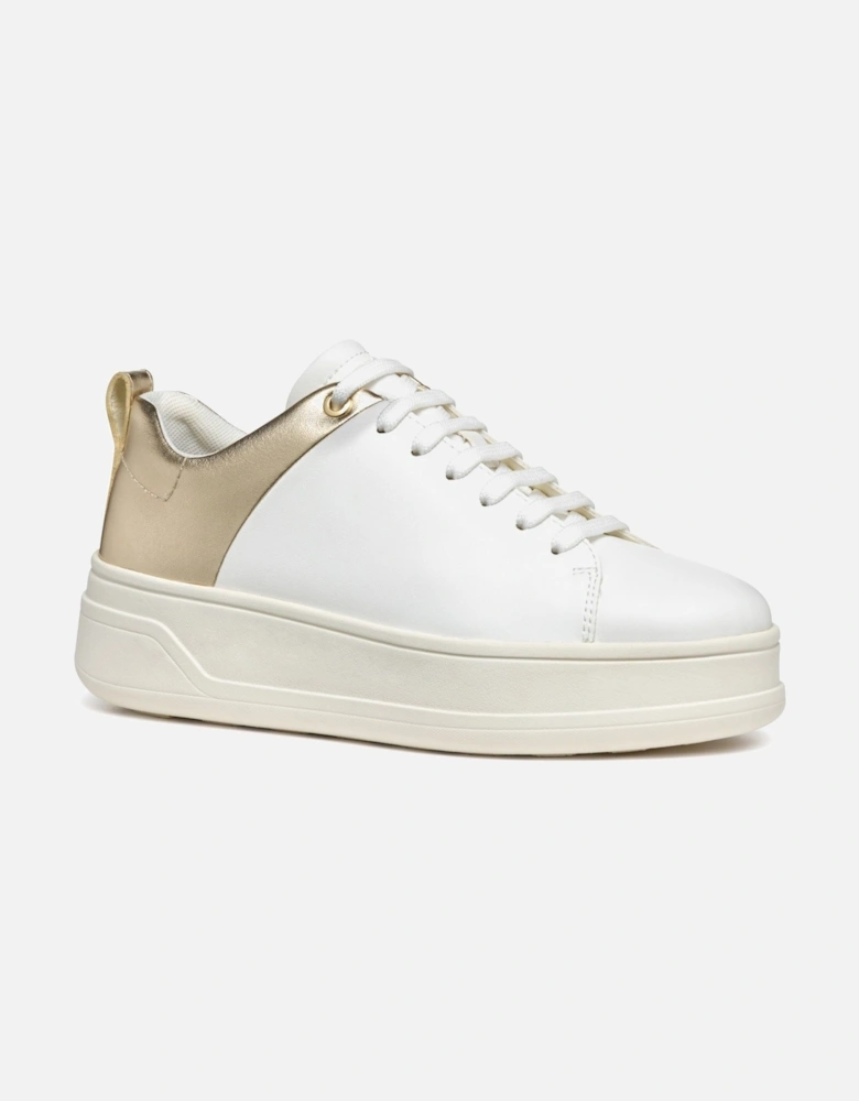 D SPHERICA ECUB-2 Women's White/Light Gold Trainers