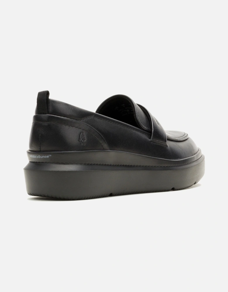 Joy Penny Leather Women's Black/Black Loafers