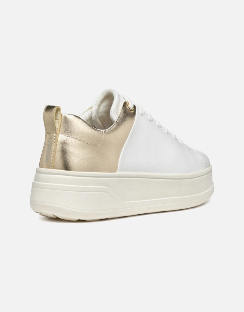 D SPHERICA ECUB-2 Women's White/Light Gold Trainers