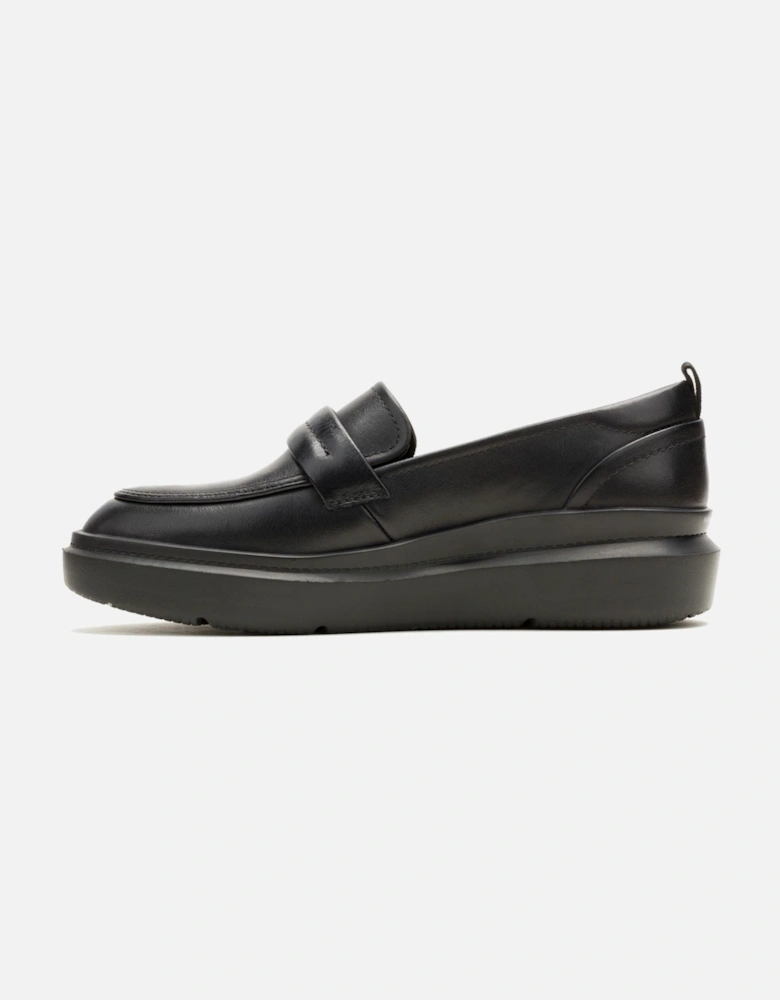 Joy Penny Leather Women's Black/Black Loafers