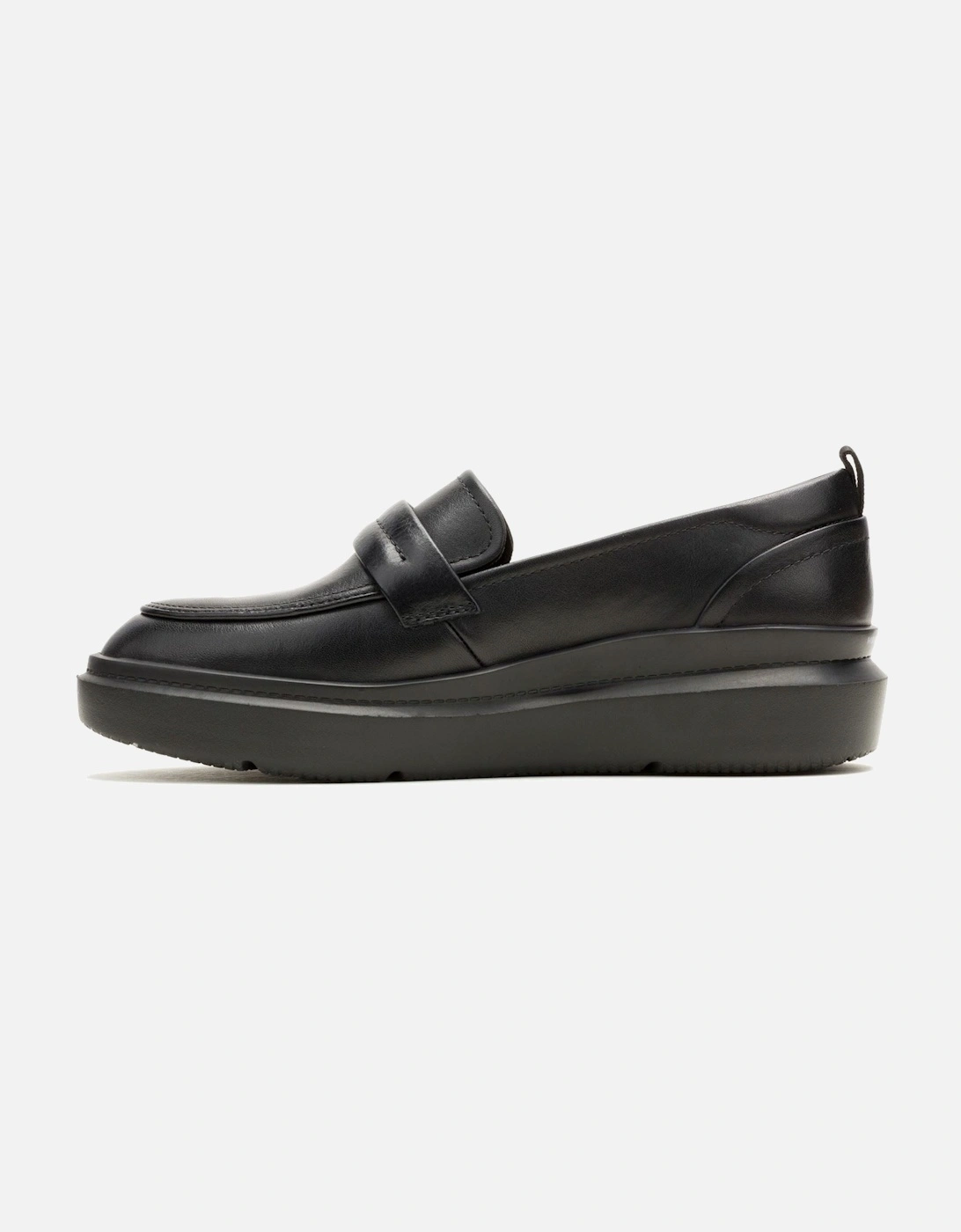 Joy Penny Leather Women's Black/Black Loafers